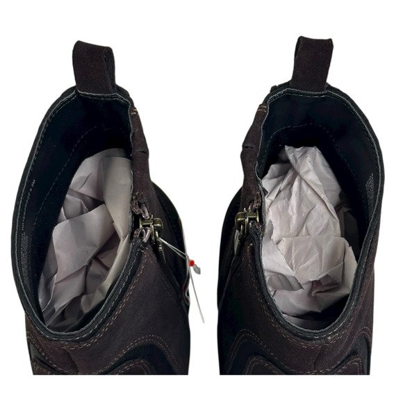 Blondo Raniah Dark Brown Suede Waterproof Ankle Boots Booties Size 9.5M New $180 - Picture 11 of 14